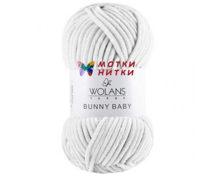 Пряжа Bunny Baby (Бани бейби) 100-01 Белый