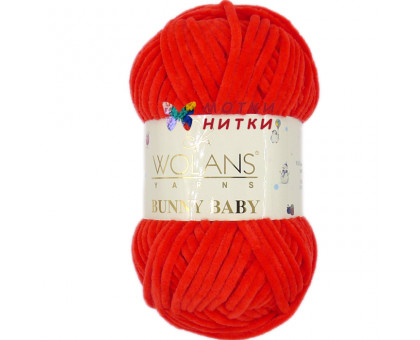 Пряжа Bunny Baby (Бани бейби) 100-08 Красный
