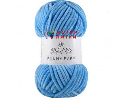 Пряжа Bunny Baby (Бани бейби) 100-12 Голубой