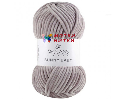 Пряжа Bunny Baby (Бани бейби) 100-33 Светло-серый