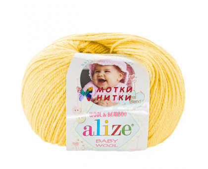 Пряжа Baby Wool (Беби вул) 187 Лимонный от фабрики Alize