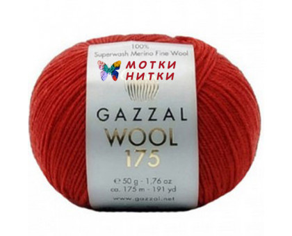 Пряжа от GAZZAL Wool 175 (Вул 175) 338 Красный