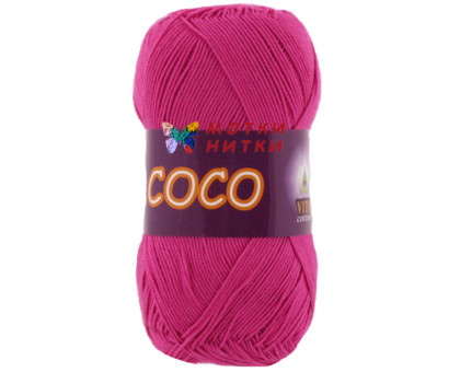 Пряжа Coco (Коко) 3885 Ярко-розовый