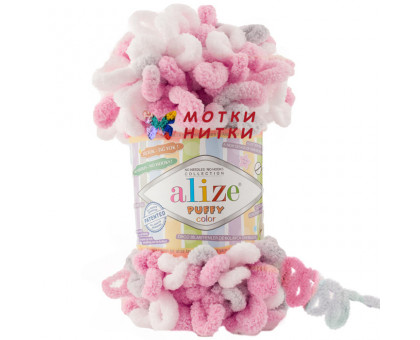 Puffy COLOR 6370 Бело-серо-розовый