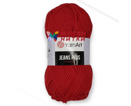 Пряжа Jeans Plus 64 Красный