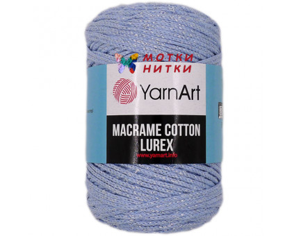 Пряжа Macrame Cotton Lurex 729 Голубой