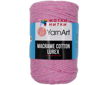 Пряжа Macrame Cotton Lurex 732 Розовый