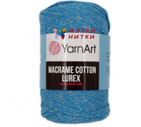 Macrame Cotton Lurex 733 Бирюза