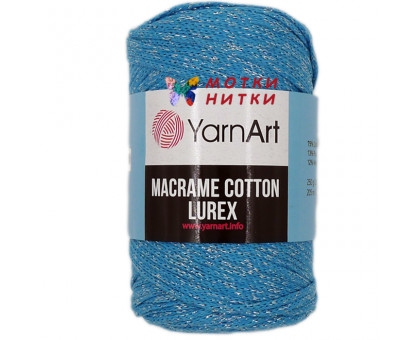 Пряжа Macrame Cotton Lurex 733 Бирюза