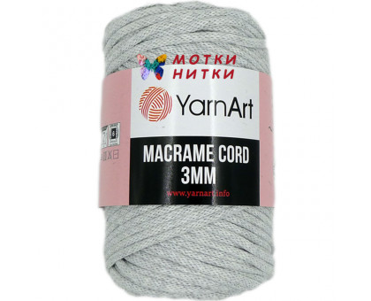 Пряжа Macrame Cord 3mm (Макраме корд 3 мм) 756 Светло-серый
