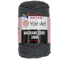 Macrame Cord 3mm (Макраме корд 3 мм) 758 Темно-серый