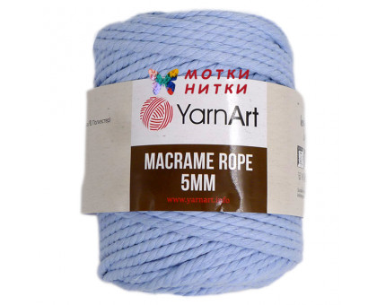 Пряжа Macrame Rope (Макроме роп) 5 мм 760 Голубой