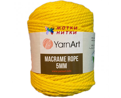 Пряжа Macrame Rope (Макроме роп) 5 мм 764 Желтый