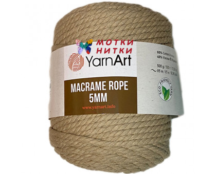 Пряжа Macrame Rope (Макроме роп) 5 мм 768 Бежевый