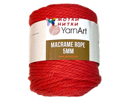 Пряжа Macrame Rope (Макроме роп) 5 мм 773 Красный