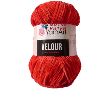Пряжа Velour (Велюр) 846 Красный