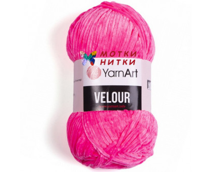 Пряжа Velour (Велюр) 860 Ярко-розовый