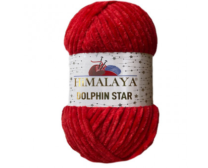 Пряжа Dolphin Star (Долфин стар) 92118 Красный с блеском от фабрики Himalaya