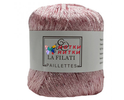 Пряжа Paillettes от фабрики La Filati S043 Нежно-розовый 